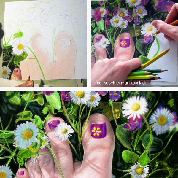 Springtime Feet - WIP Collage Springtime Feet - WIP Collage