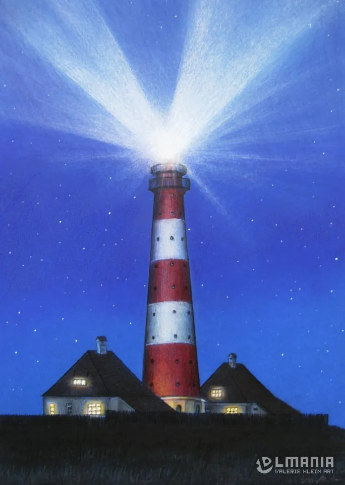 Lighthouse Westerheversand at Night