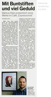 Artikel in der Kölnischen Rundschau vom 8.5.2014