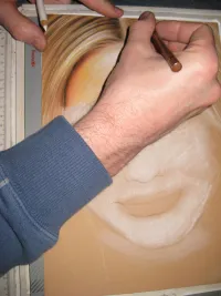 Cameron Diaz WIP 3/6: Drawing like crazy