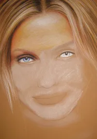 Cameron Diaz WIP 4/6: Beginning to work out eye details.