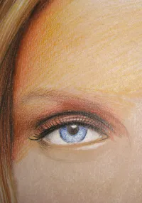 Cameron Diaz WIP 5/6: Closeup - the eye is still pretty much unfinished.