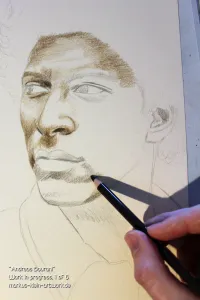 Andreas Bourani WIP 1/6: Basic outlines, first facial layers